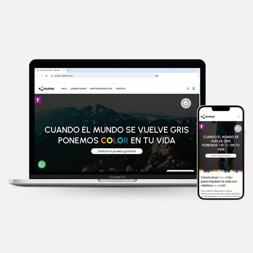 diseño responsive de web de loutkar robotics